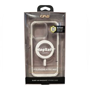 NIB CYLO Clear/White MagSafe Compatible Raised Edge iPhone 14 Pro Max Case